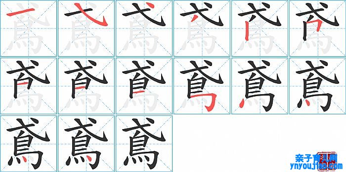 鳶的笔顺、笔画