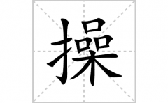 操的笔顺笔画怎么写(操的拼音、部首、解释及成语解读)