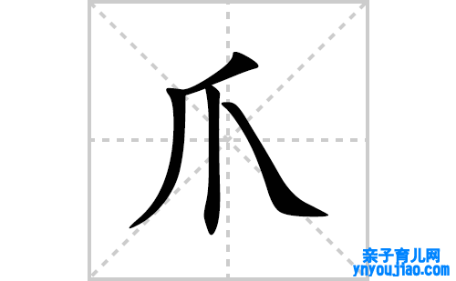 爪的笔顺笔画怎么写(爪的拼音、部首、表明及成语解读)