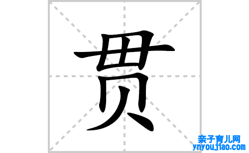 贯的笔顺笔画怎么写(贯的拼音、部首、表明及成语解读)