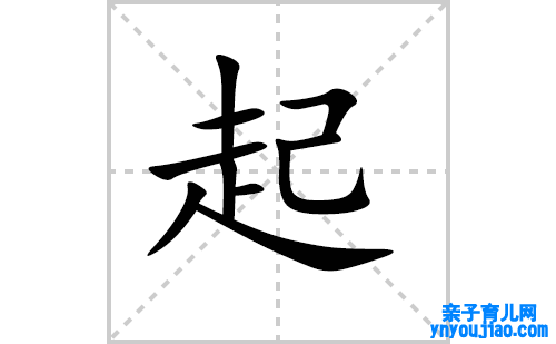 起的笔顺笔画怎么写(起的拼音、部首、表明及成语解读)