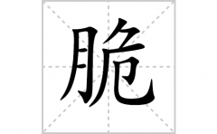 脆的笔顺笔画怎样写？解析脆的笔画、拼音、意思及词语组词