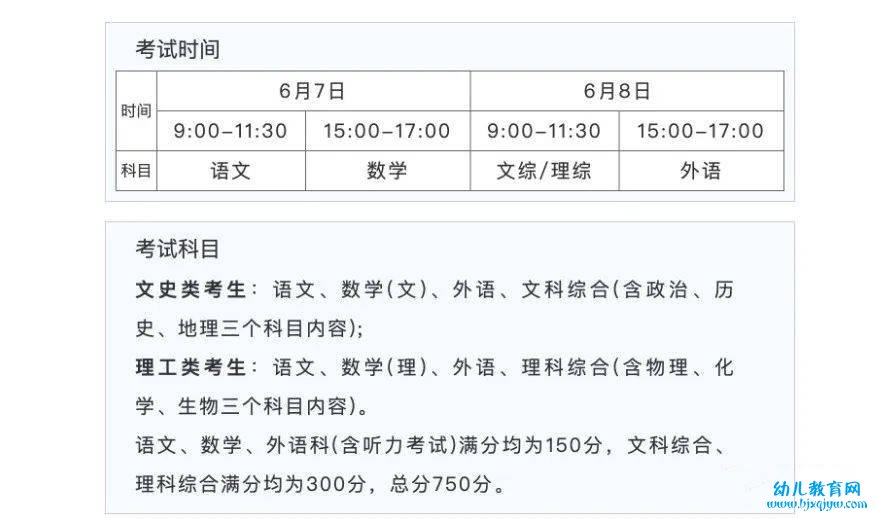 2022年四川高考时间安排,四川高考时间2022具体时间表