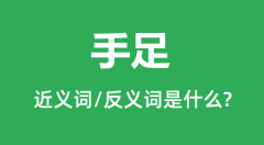 手足的近义词和反义词是什么_手足是什么意思?