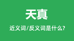 天真的近义词和反义词是什么_天真是什么意思？