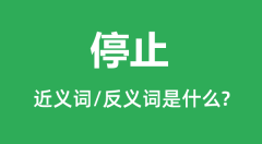 <b>停止的近义词和反义词是什么_停止是什么意思？</b>