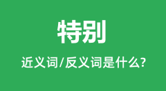 特别的近义词和反义词是什么_特别是什么意思？