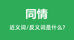 同情的近义词和反义词是什么_同情是什么意思？