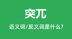 突兀的近义词和反义词是什么_突兀是什么意思？