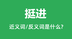 挺进的近义词和反义词是什么_挺进是什么意思?