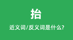 抬的近义词和反义词是什么_抬是什么意思?