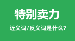 特别卖力的近义词和反义词是什么_特别卖力是什么意思?