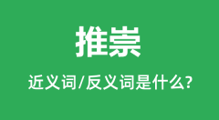 推崇的近义词和反义词是什么_推崇是什么意思?