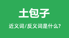 土包子的近义词和反义词是什么_土包子是什么意思?