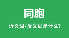 同胞的近义词和反义词是什么_同胞是什么意思?