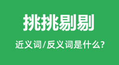 挑挑剔剔的近义词和反义词是什么_挑挑剔剔是什么意思?
