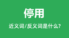 停用的近义词和反义词是什么_停用是什么意思?