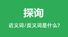 探询的近义词和反义词是什么_探询是什么意思?