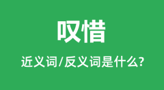 叹惜的近义词和反义词是什么_叹惜是什么意思?