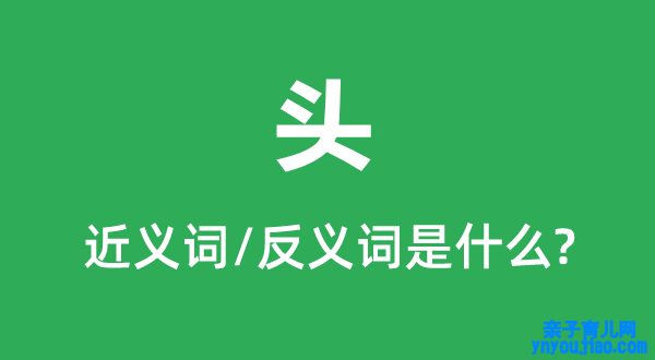 头的近义词和反义词是什么,头是什么意思
