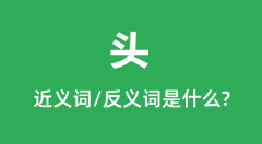 头的近义词和反义词是什么_头是什么意思?