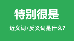 <b>特别很是的近义词和反义词是什么_特别很是是什么意思?</b>