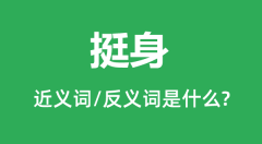 挺身的近义词和反义词是什么_挺身是什么意思?