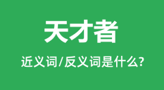 天才者的近义词和反义词是什么_天才者是什么意思?