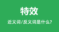 特效的近义词和反义词是什么_特效是什么意思?