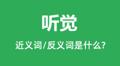 听觉的近义词和反义词是什么_听觉是什么意思?