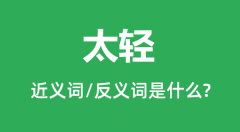 太轻的近义词和反义词是什么_太轻是什么意思？