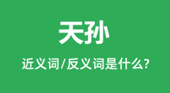 天孙的近义词和反义词是什么_天孙是什么意思？