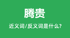 腾贵的近义词和反义词是什么_腾贵是什么意思？