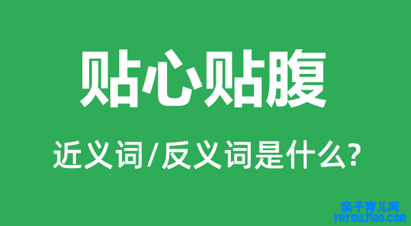 贴心贴腹的近义词和反义词是什么,贴心贴腹是什么意思