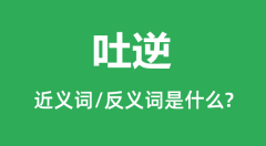 吐逆的近义词和反义词是什么_吐逆是什么意思?
