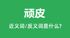 顽皮的近义词和反义词是什么_顽皮是什么意思？