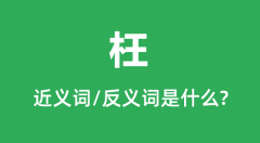 枉的近义词和反义词是什么_枉是什么意思?