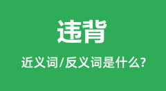 违背的近义词和反义词是什么_违背是什么意思?