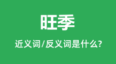 旺季的近义词和反义词是什么_旺季是什么意思?