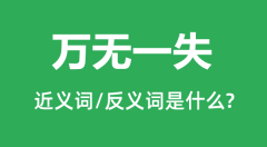 万无一失的近义词和反义词是什么_万无一失是什么意思?