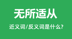 无所适从的近义词和反义词是什么_无所适从是什么意思？