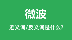 微波的近义词和反义词是什么_微波是什么意思?