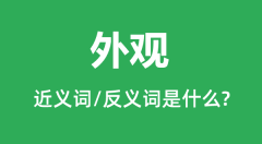 外观的近义词和反义词是什么_外观是什么意思?