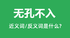 无孔不入的近义词和反义词是什么_无孔不入是什么意思？
