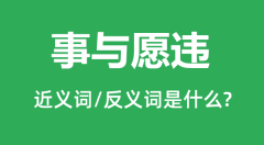 事与愿违的近义词和反义词是什么_事与愿违是什么意思?