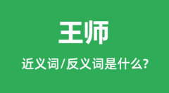 王师的近义词和反义词是什么_王师是什么意思?