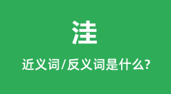 洼的近义词和反义词是什么_洼是什么意思?