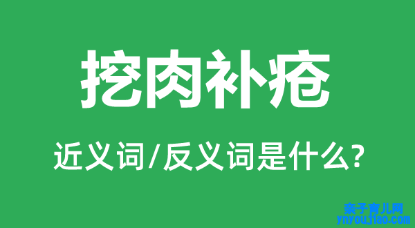挖肉补疮的近义词和反义词是什么,挖肉补疮是什么意思