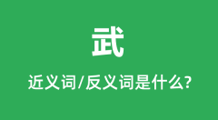 武的近义词和反义词是什么_武是什么意思?