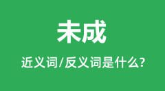 未成的近义词和反义词是什么_未成是什么意思?